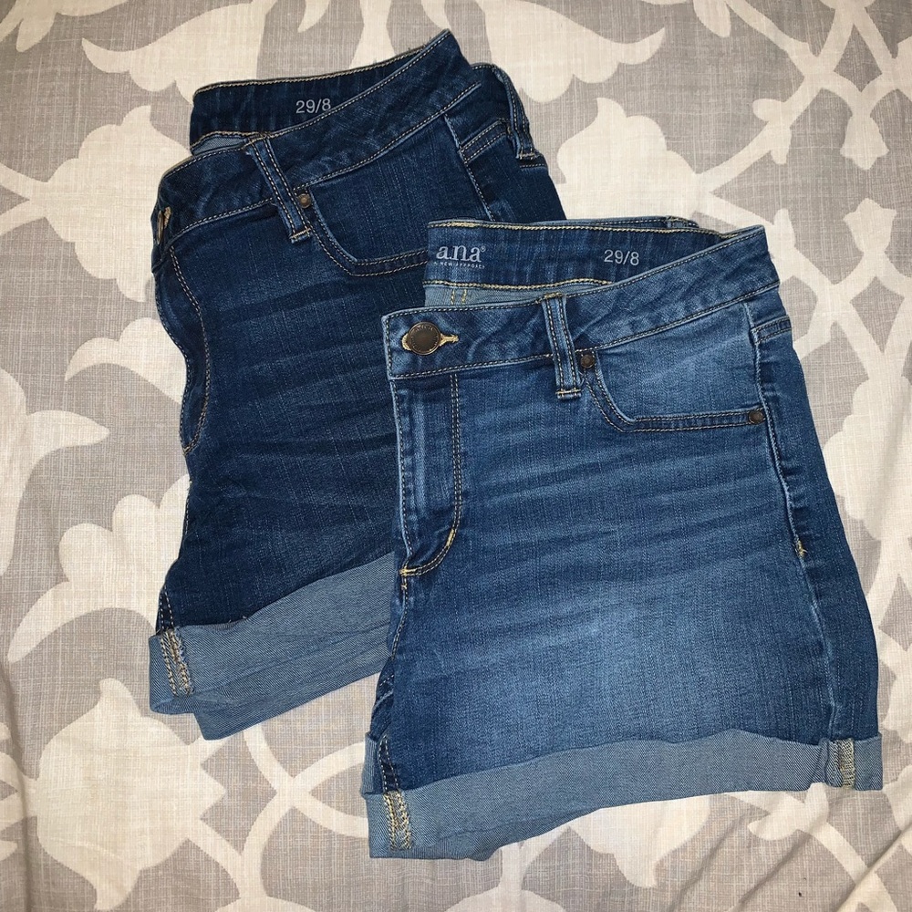 A.N.A Light & Dark Blue Jean Shorts